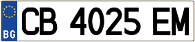 Trailer License Plate